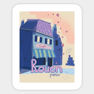 Rouen France Sticker